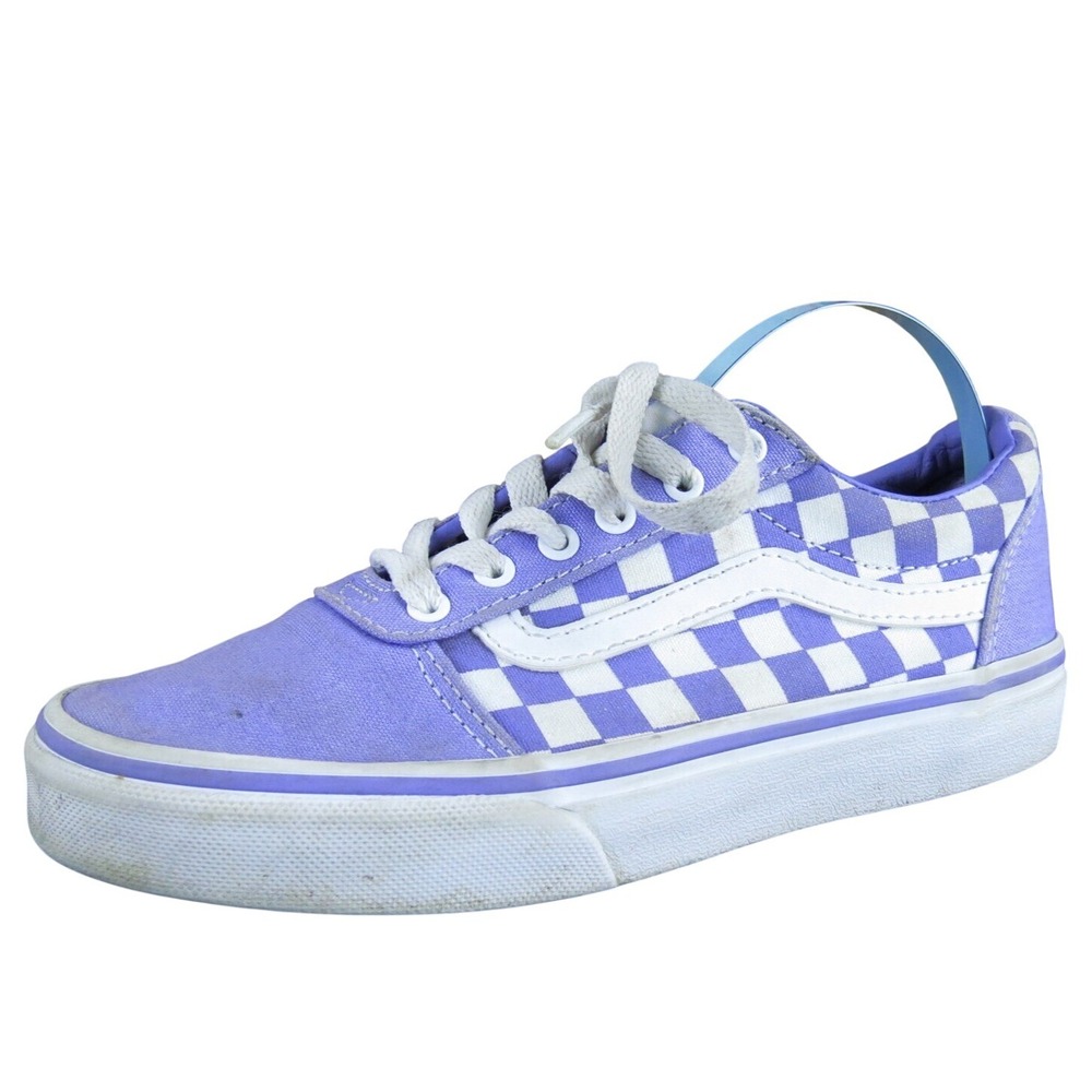 VANS Sneaker Checkered Girl Y 2 Medium Athletic‎ Purple Fabric Lace Up